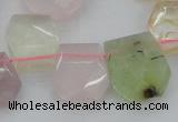 CTD317 15*18mm - 18*20mm faceted freeform multicolor quartz beads