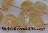 CTD323 Top drilled 15*20mm - 20*30mm freeform citrine beads