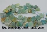 CTD3512 Top drilled 15*20mm - 25*30mm freeform amazonite beads