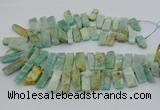 CTD3517 Top drilled 10*20mm - 12*40mm sticks amazonite beads