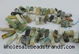 CTD3518 Top drilled 10*20mm - 12*40mm sticks amazonite beads