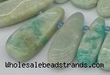 CTD3530 Top drilled 10*22mm - 15*45mm freeform amazonite beads