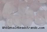 CTD3601 Top drilled 10*14mm - 13*18mm nuggets rose quartz beads