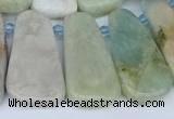 CTD3637 Top drilled 10*20mm - 15*45mm freeform aquamarine beads