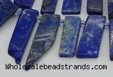 CTD3654 Top drilled 6*15mm - 10*25mm sticks lapis lazuli beads