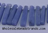 CTD3694 Top drilled 6*15mm - 8*35mm sticks blue angel skin gemstone beads