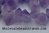 CTD3705 Top drilled 5*8mm - 15*20mm faceted nuggets amethyst beads