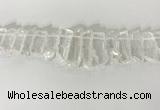 CTD3720 Top drilled 8*20mm - 10*50mm sticks white crystal beads