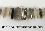 CTD3731 Top drilled 8*20mm - 10*50mm sticks agate gemstone beads