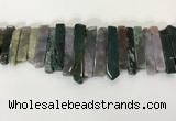 CTD3732 Top drilled 8*20mm - 10*50mm sticks Indian agate beads