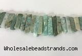 CTD3735 Top drilled 8*20mm - 10*50mm sticks amazonite gemstone beads