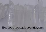 CTD375 Top drilled 6*25mm - 8*35mm sticks white crystal beads