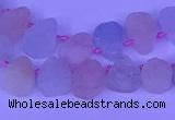 CTD3853 Top drilled 8*10mm - 10*12mm freeform morganite beads