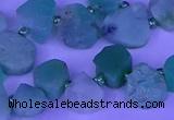 CTD3874 Top drilled 8*10mm - 12*14mm freeform Australia chrysoprase beads