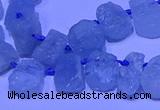 CTD3880 Top drilled 8*10mm - 10*12mm freeform aquamarine beads