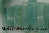 CTD390 Top drilled 10*20mm - 12*50mm wand amazonite beads