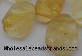 CTD391 Top drilled 20*25mm - 22*30mm freeform citrine beads