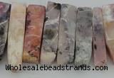 CTD395 Top drilled 8*18mm - 10*50mm wand pink opal gemstone beads