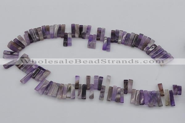 CTD400 Top drilled 4*15mm - 6*20mm sticks amethyst gemstone beads