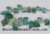 CTD4015 Top drilled 18*25mm - 25*35mm freeform agate beads