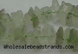 CTD410 Top drilled 4*8mm - 6*15mm nuggets green quartz beads