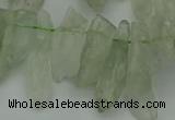 CTD412 Top drilled 8*25mm - 12*40mm nuggets green quartz beads