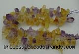 CTD419 Top drilled 10*20mm - 15*35mm nuggets amethyst & citrine beads