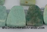 CTD446 Top drilled 20*25mm - 25*28mm freeform amazonite beads