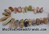 CTD451 15.5 inches 15*25mm - 15*48mm freeform pin opal gemstone beads