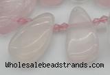 CTD480 Top drilled 10*22mm - 15*45mm freeform rose quartz beads