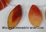 CTD49 Top drilled 13*30mm – 18*45mm marquise agate gemstone beads