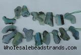 CTD515 Top drilled 15*25mm - 25*35mm freeform agate beads