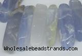 CTD581 Top drilled 8*25mm - 8*55mm wand blue lace agate beads