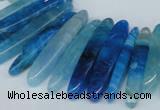 CTD587 Top drilled 6*20mm - 6*45mm wand agate gemstone beads