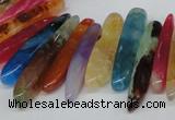 CTD590 Top drilled 6*20mm - 6*45mm wand agate gemstone beads