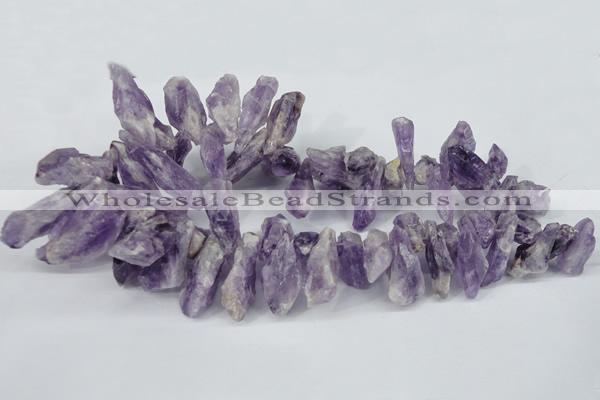 CTD620 Top drilled 12*22mm - 15*40mm nuggets amethyst beads