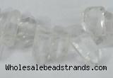 CTD624 Top drilled 8*15mm - 10*25mm faceted nuggets white crystal beads