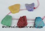 CTD765 Top drilled 25*30mm - 30*35mm freeform agate beads