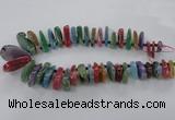 CTD793 Top drilled 15*25mm - 25*40mm freeform agate gemstone beads