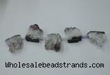 CTD798 Top drilled 20*30mm - 25*35mm freeform amethyst beads