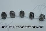 CTD805 Top drilled 20*30mm - 25*35mm freeform agate beads