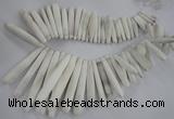 CTD827 Top drilled 5*20mm - 10*80mm stick sea urchin shell beads