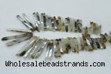 CTD830 15.5 inches 6*30mm - 7*65mm sticks montana agate beads