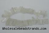 CTD937 Top drilled 6*20mm - 8*35mm sticks white crystal beads