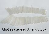 CTD939 Top drilled 5*25mm - 6*60mm sticks white crystal beads