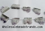 CTD955 Top drilled 25*35mm - 30*40mm freeform druzy amethyst beads