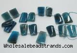 CTD967 Top drilled 22*30mm trapezoid agate gemstone beads