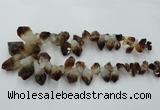 CTD970 Top drilled 10*15mm - 15*30mm nuggets citrine gemstone beads