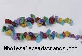 CTD981 Top drilled 10*15mm - 15*25mm nuggets plated druzy agate beads