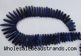 CTD982 Top drilled 6*20mm - 8*45mm sticks lapis lazuli gemstone beads